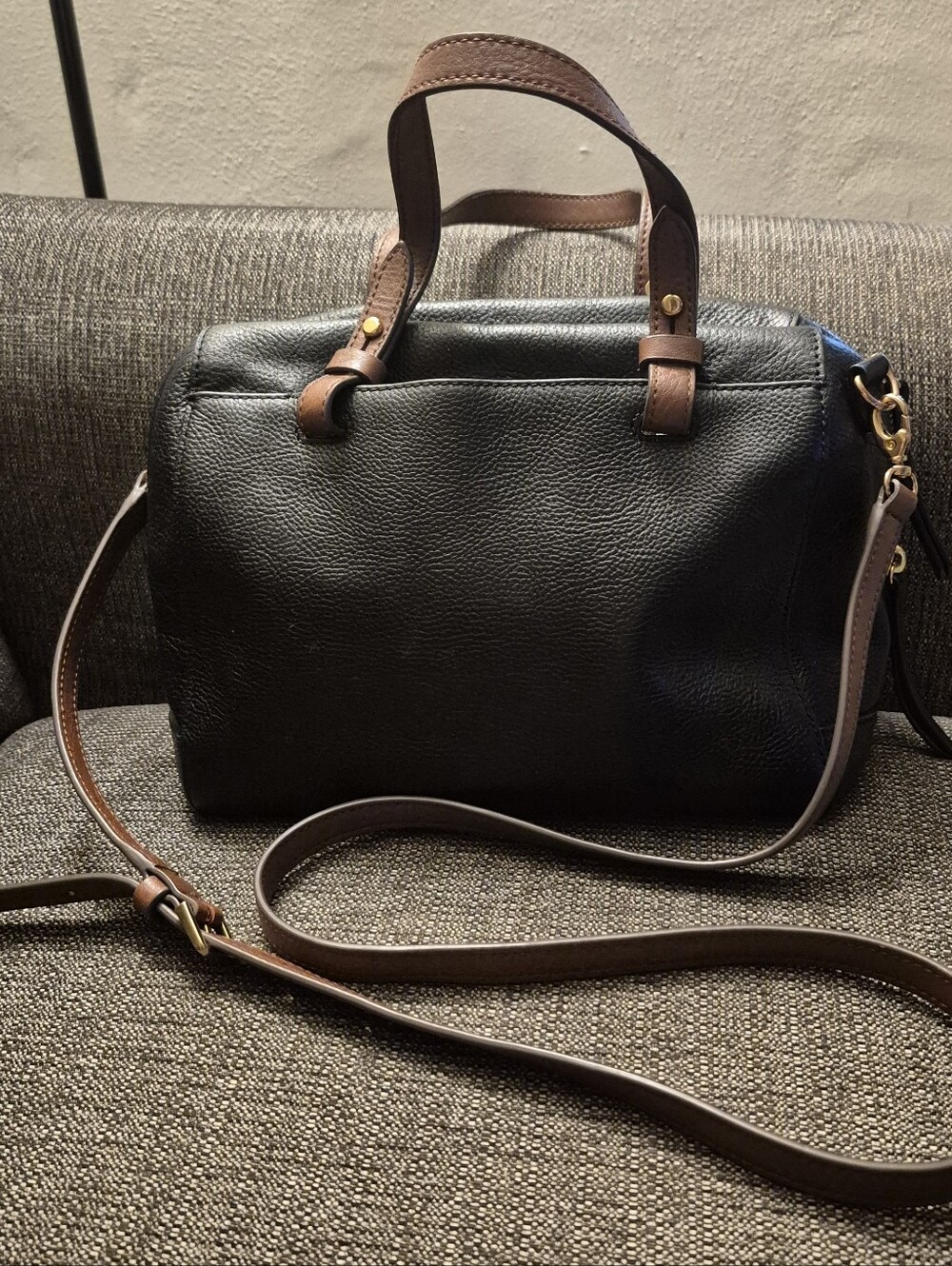 Fossil Rachel Black Satchel / Handbag